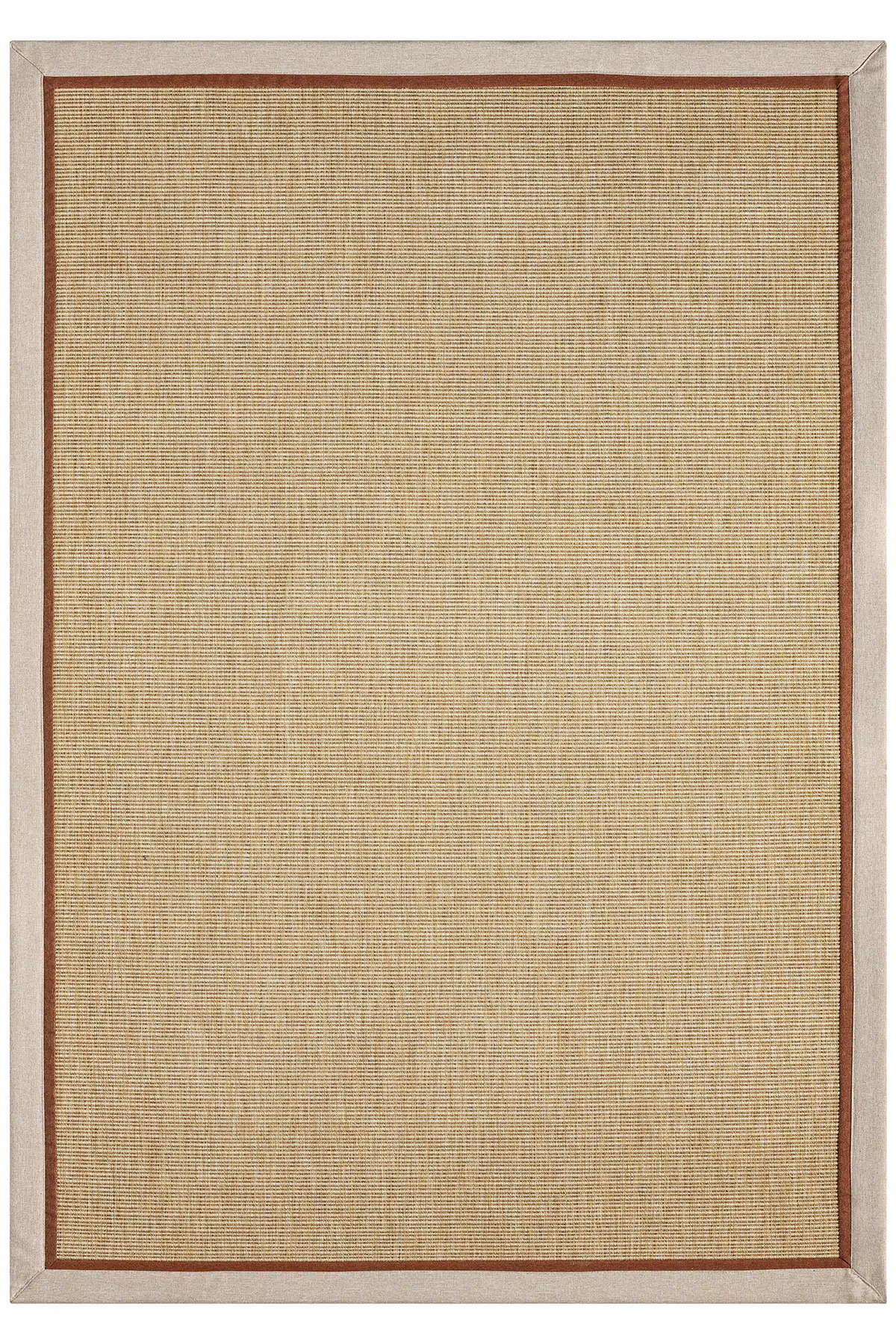 Bombay Bej Halı Bej Terra Bordürlü Kolay Temizlenen Hasır Dokulu Sisal Halı 663