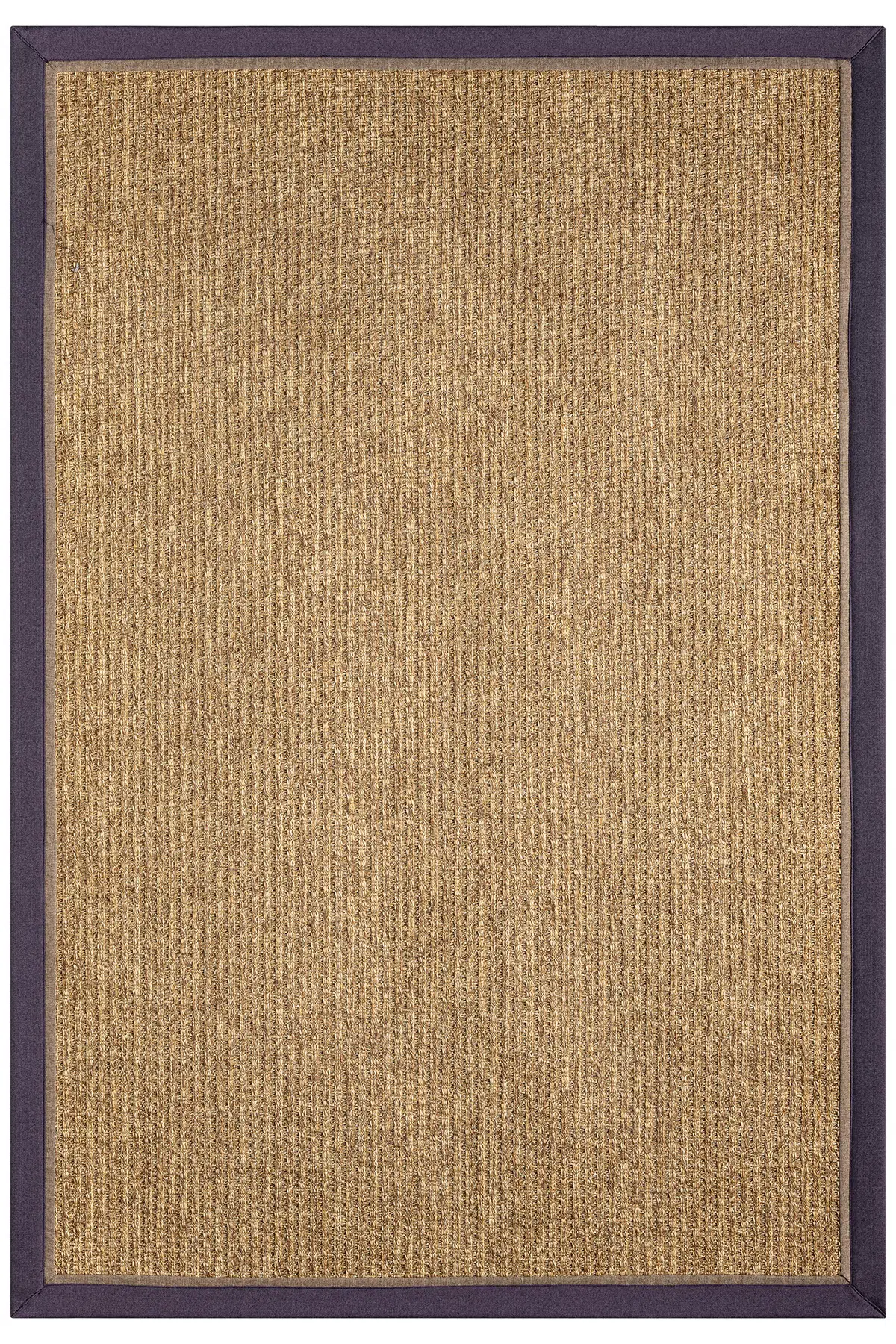 Bombay Kahve Halı Mor Kahve Bordürlü Kolay Temizlenen Hasır Dokulu Sisal Halı 666