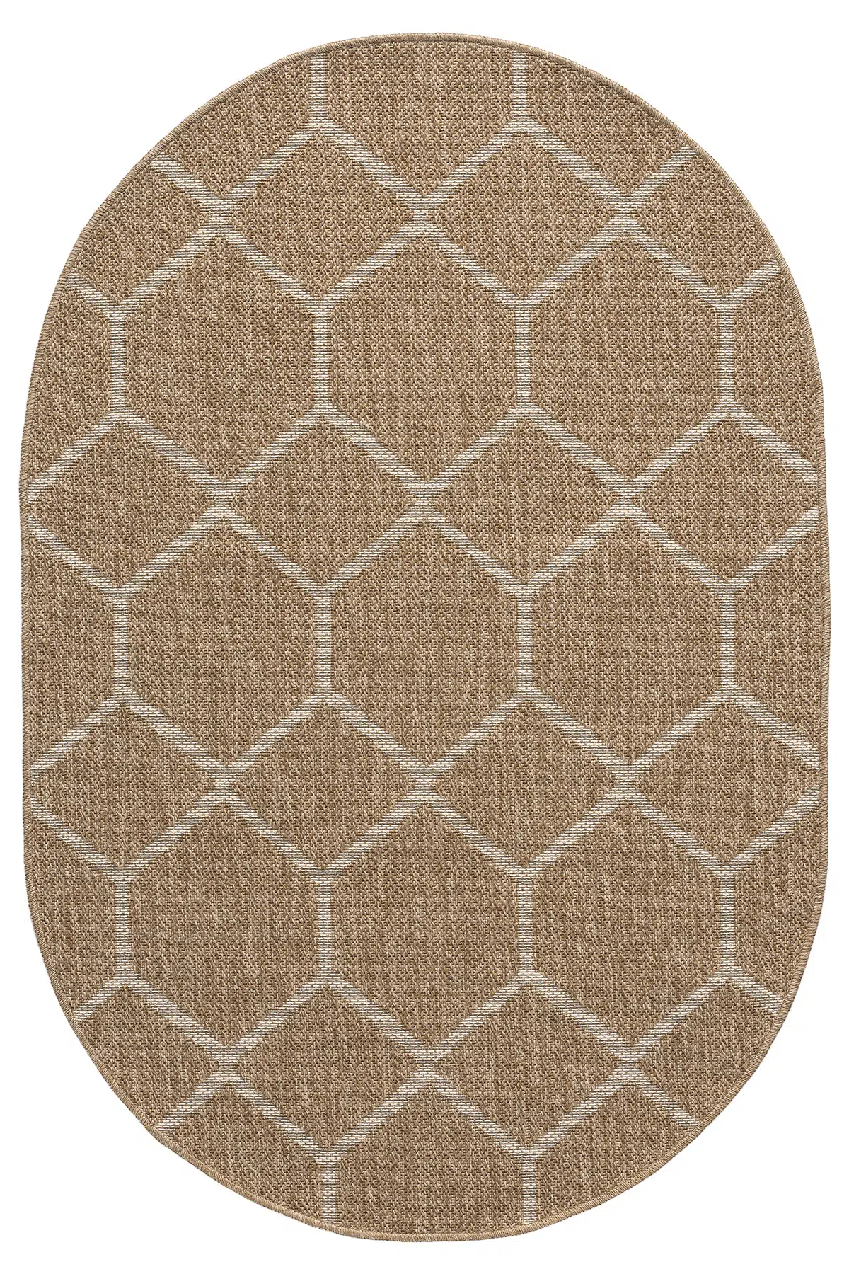  İndia Beyaz Oval Halı Salon Oturma Odası Çocuk Odası Yatak Odası Halısı 669