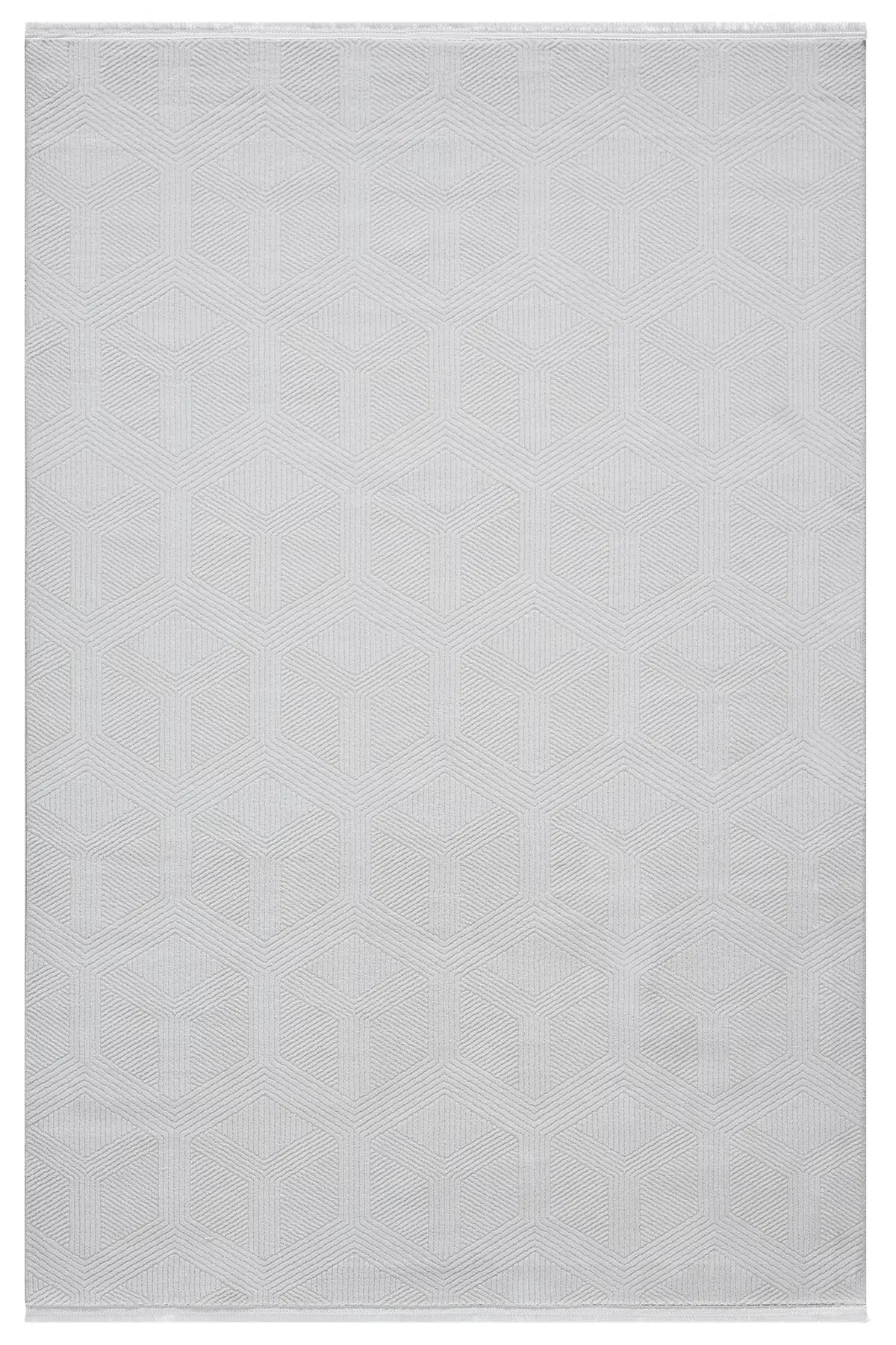 Maçka Beyaz Halı Akrilik Halı Yumuşak Dokulu Salon Oturma Odası Yatak Odası Halısı 4006