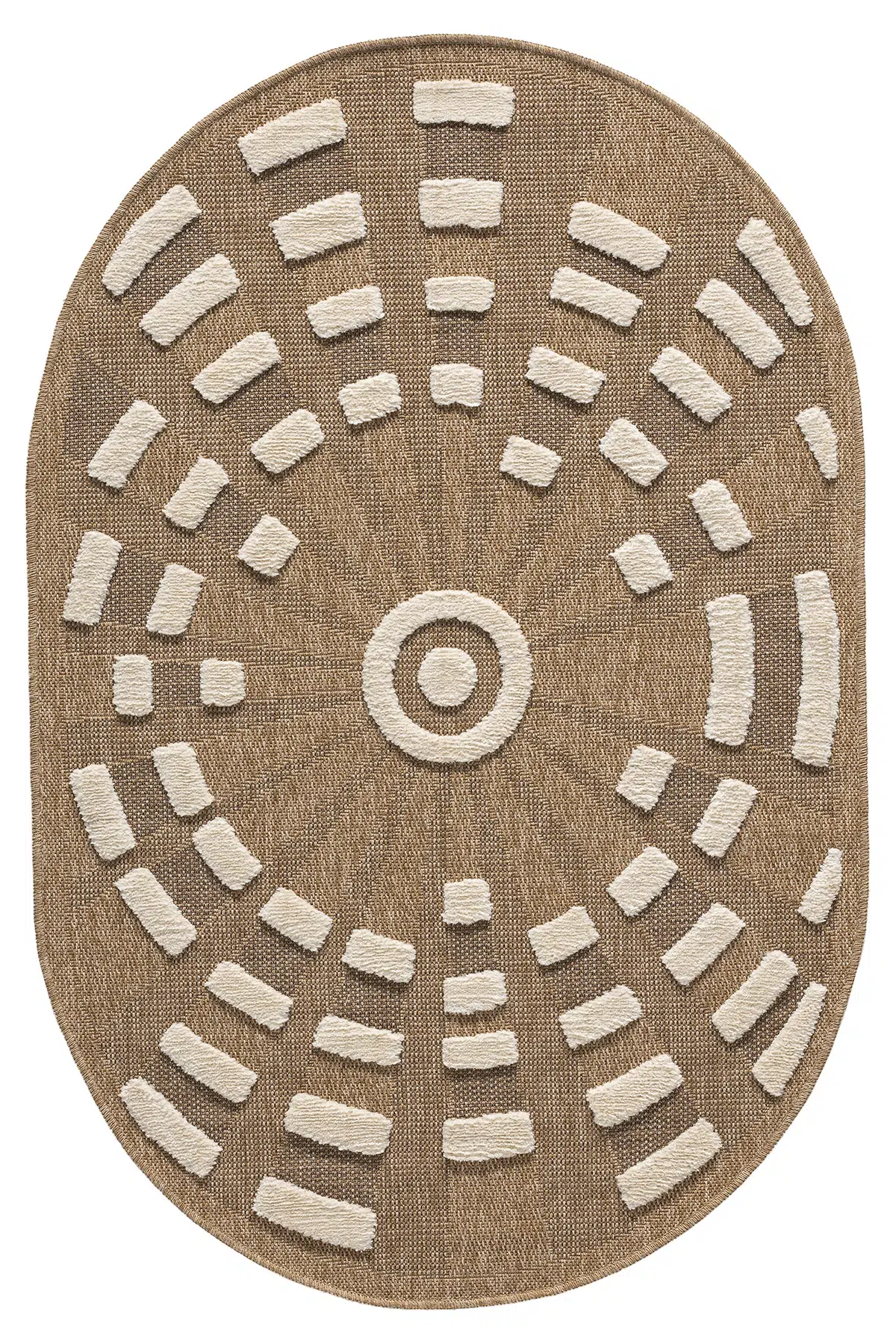 Marakeş Kahve Oval Halı Salon Oturma Odası Çocuk Odası Yatak Odası Halısı 677O