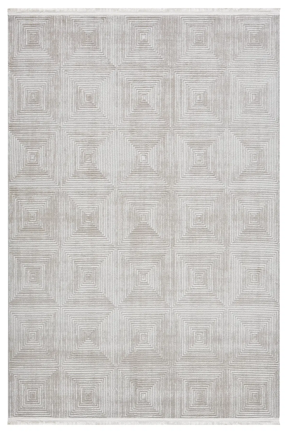 Roma Kemik Gri Halı Akrilik Halı Yumuşak Dokulu Salon Oturma Odası Yatak Odası Halısı 414