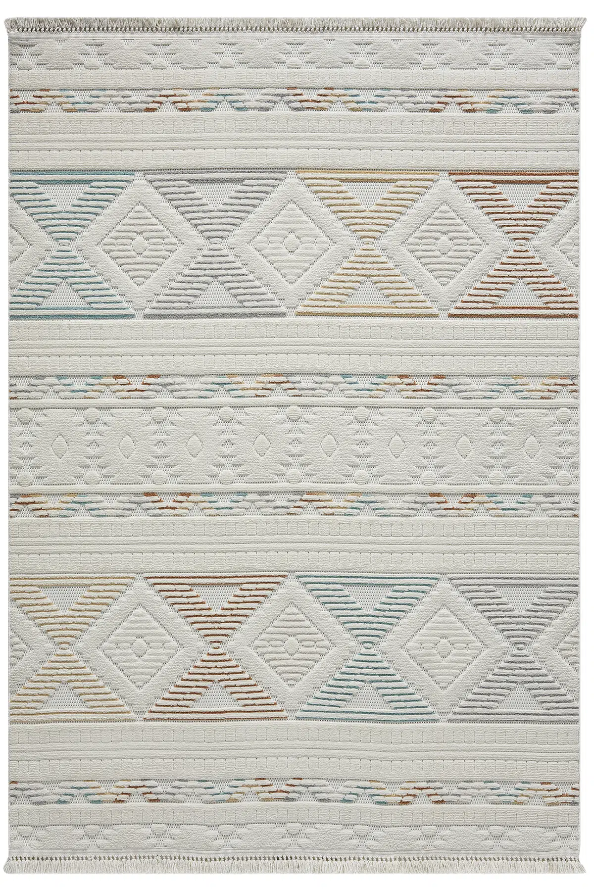 Ruby Multi Beyaz Halı Salon Oturma Odası Çocuk Odası Yatak Odası Halısı 1551